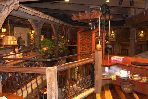 Dumb waiter serves the upper level